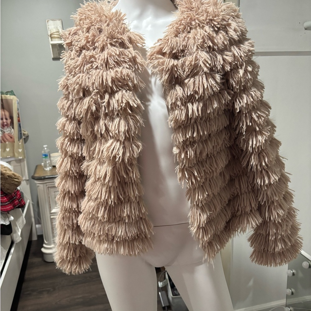 Tan small jacket worn twice